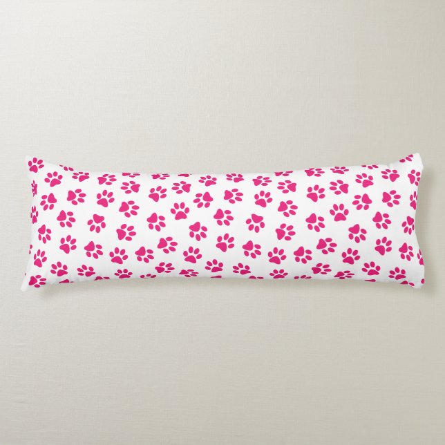 Mönster i Tassar, Hund, Tassar, Rosa Tassar Kroppskudde (Framsidan)