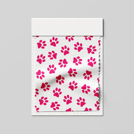 Mönster i Tassar, Hund, Tassar, Rosa Tassar Tyg