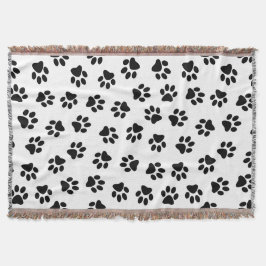 Mönster i Tassar, Hund, Tassar, Svart Tassar Filt