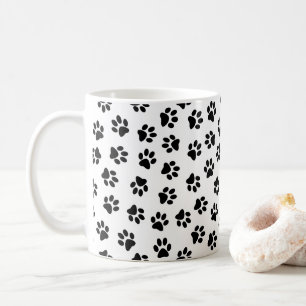 Mönster i Tassar, Hund, Tassar, Svart Tassar Kaffemugg