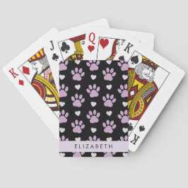 Mönster i Tassar, Lilac Tassar, Hearts, ditt namn Casinokort