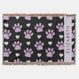 Mönster i Tassar, Lilac Tassar, Hearts, ditt namn Filt