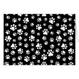 Mönster i Tassar, Tass avtryck, svart och vitt Hälsningskort