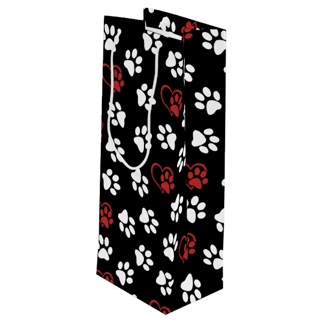 Mönster i Tassar, Vita Tassar, Röda Tassar, Hjärte (Baksidan Vinklad)