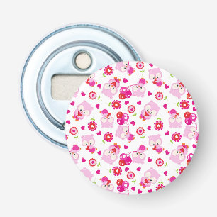 Mönster i Uggla, Cute Uggla, Rosa Uggla, Hjärter Flasköppnare