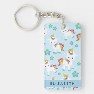Mönster i Unicorns, Cute Unicorns, ditt namn