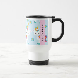 Mönster i Unicorns, Cute Unicorns, ditt namn Resemugg