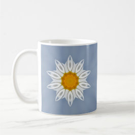 Mönster i vitt och gult kaffemugg