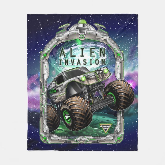 Monster Jam Alien Invasion Fleecefilt (Framsidan)