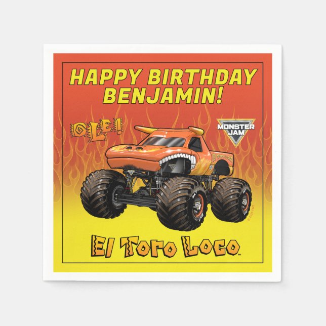 Monster Jam - El Toro Loco Födelsedag Pappersservett (Framsidan)