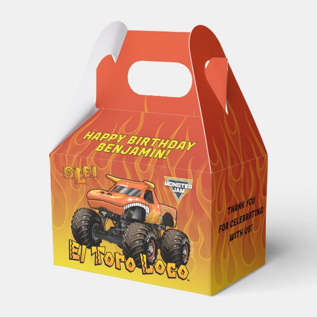 Monster Jam - El Toro Loco Födelsedag Presentaskar (Framsidan Sidan)