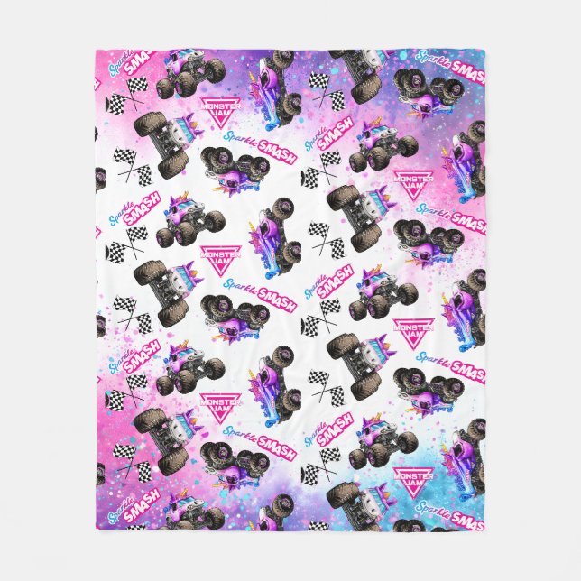 Monster Jam Glitter Smash Fleecefilt (Framsidan)