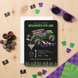 Monster Jam - Grave Digger Födelsedag Inbjudningar