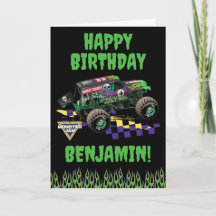 Monster Jam Grave Digger Grattis på födelsedagen
