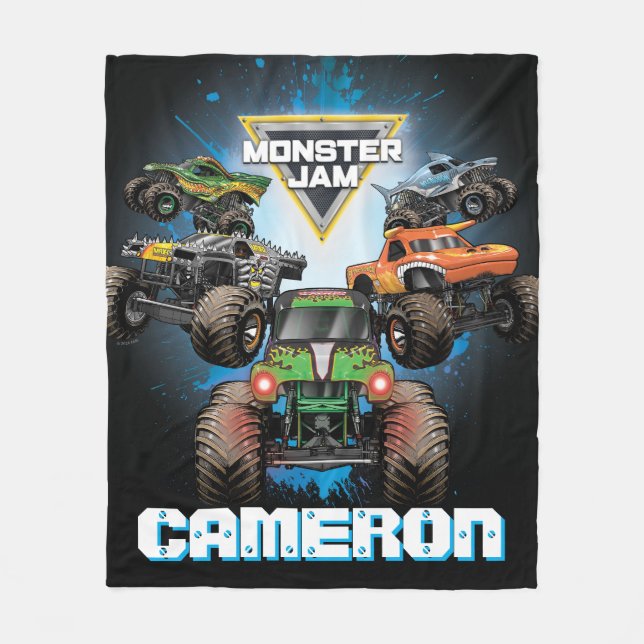 Monster Jam-grupp - Personlig Fleecefilt (Framsidan)