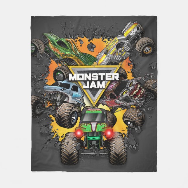 Monster Jam-gruppen Fleecefilt (Framsidan)