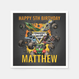 Monster Jam Lastbilar Födelsedag Pappersservett