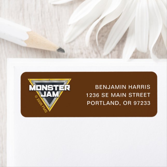 Monster Jam Logotyp Etikett Returadress Etikett (Insitu)