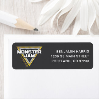 Monster Jam-logotyp Returadress Etikett