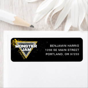 Monster Jam Logotypsetikett Returadress Etikett