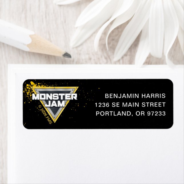 Monster Jam Logotypsetikett Returadress Etikett (Insitu)