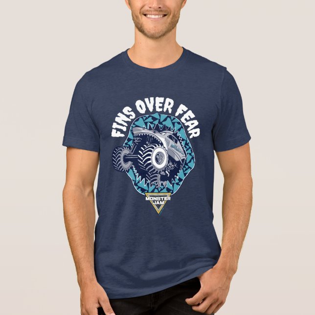 Monster Jam Megalodon - Fins Over Fear T Shirt (Framsida)