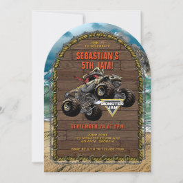 Monster Jam - Piratens Förbannelse Födelsedag Inbjudningar