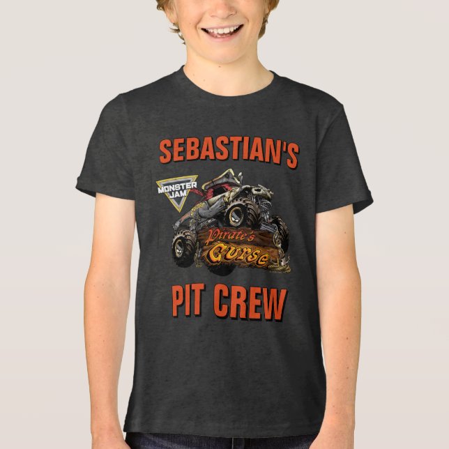 Monster Jam - Pirate's Curse Pit Crew T Shirt (Framsida)