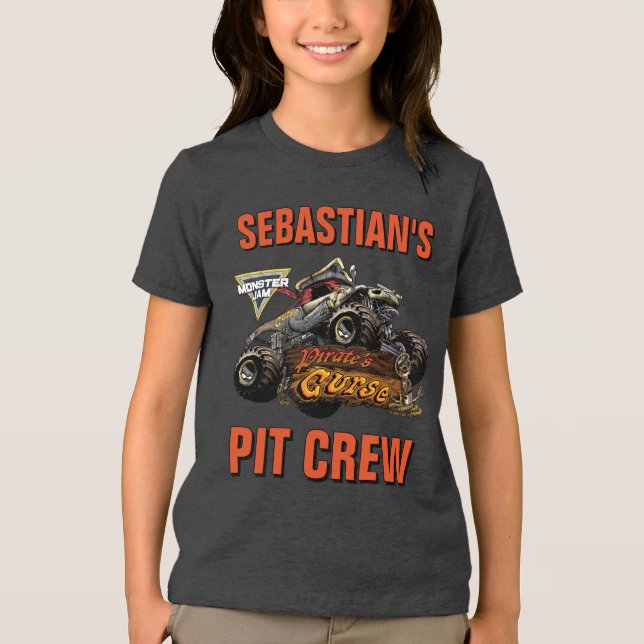 Monster Jam - Pirate's Curse Pit Crew T Shirt (Framsida)