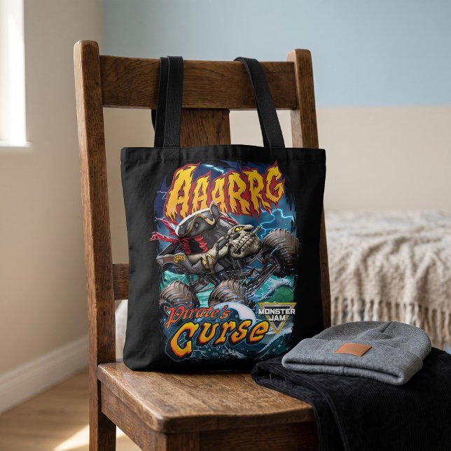 Monster Jam Pirate's Curse Tygkasse (Simulated tote bag on chair)