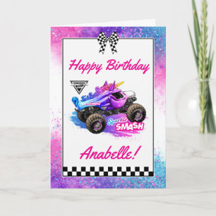 Monster Jam - Sparkle Smash Födelsedag Kort