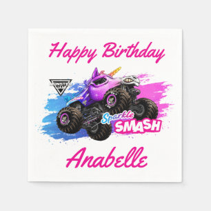 Monster Jam - Sparkle Smash Födelsedag Pappersservett