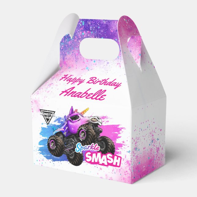 Monster Jam - Sparkle Smash Födelsedag Presentaskar (Framsidan Sidan)