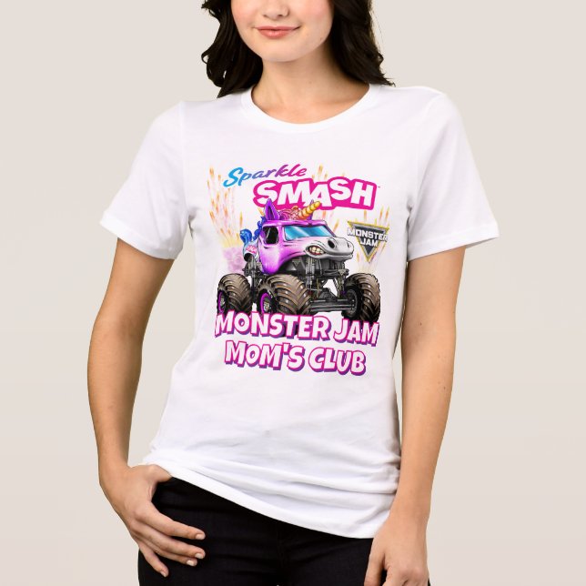 Monster Jam Sparkle Smash - Monster Jam Mamas Klub T Shirt (Framsida)
