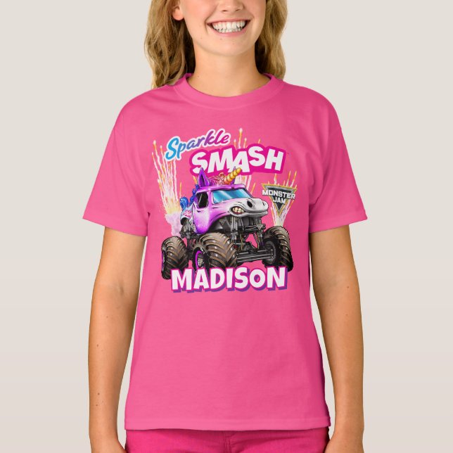 Monster Jam Sparkle Smash - Personlig T Shirt (Framsida)