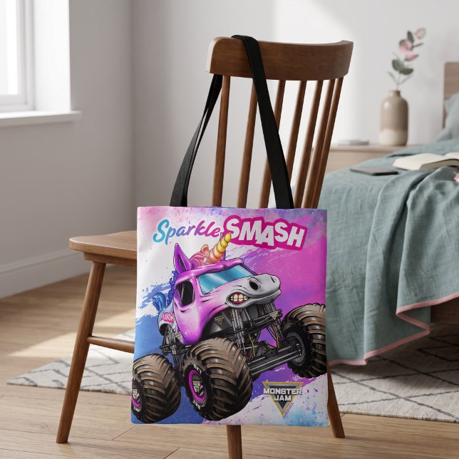Monster Jam Sparkle Smash Tygkasse (Simulated tote bag on chair)