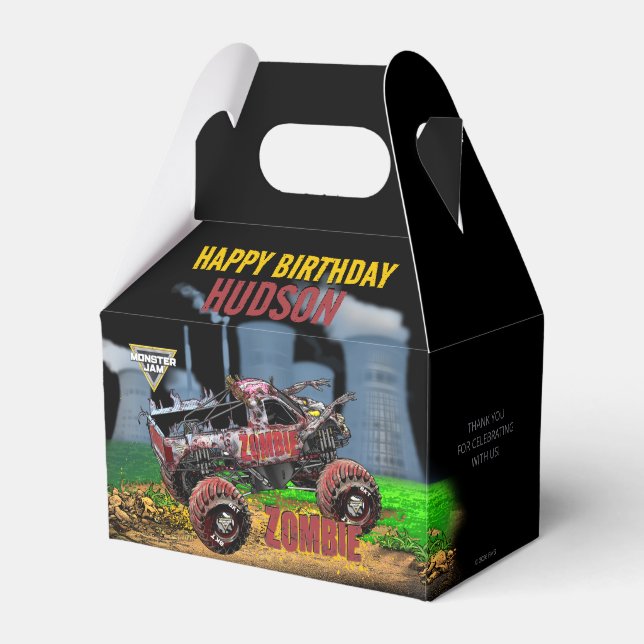 Monster Jam - Zombie Födelsedag Presentaskar (Framsidan Sidan)