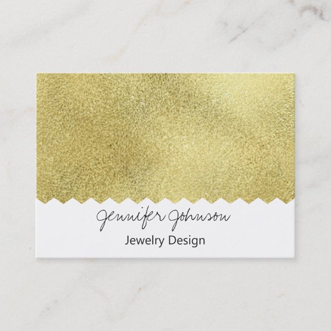 Mönster juddesign Guld Glitter Visitkort (Framsida)