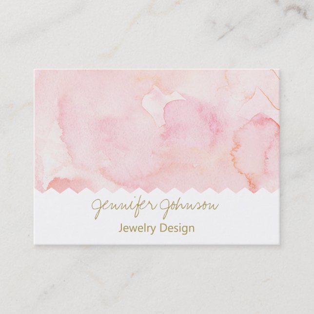 Mönster juddesign Vattenfärg Ro Visitkort (Framsida)