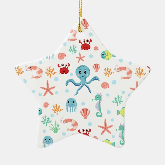 Mönster Julgransprydnad Keramik (Framsidan)