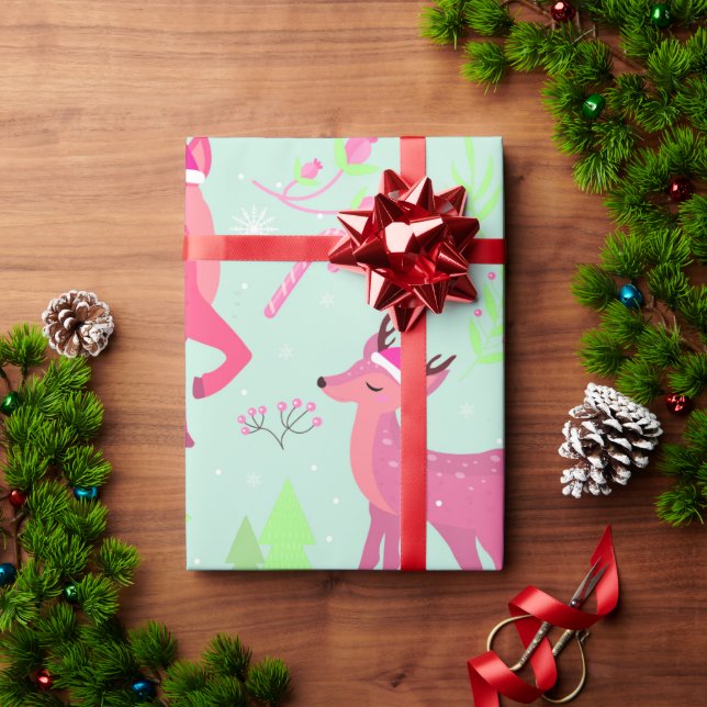 Mönster, julrenar presentpapper (Julgåva)