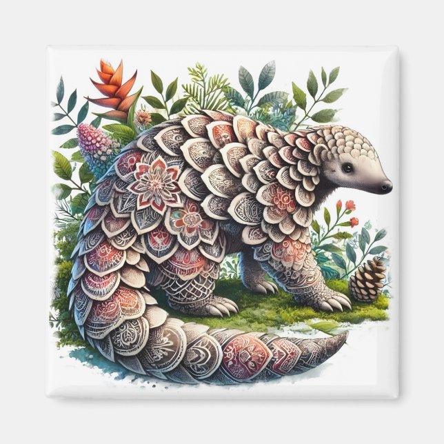 Mönster - Jungle Pangolin Magnet (Framsidan)