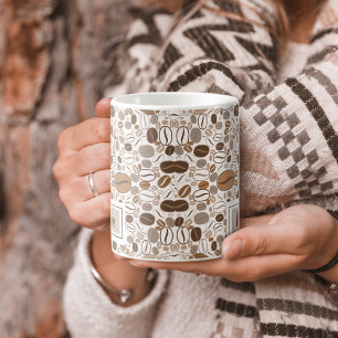 Mönster kaffebönor Kaffe Mugg