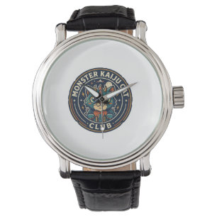 Monster Kaiju Katt Katt Grafisk T-Shirt Art - Mons Armbandsur