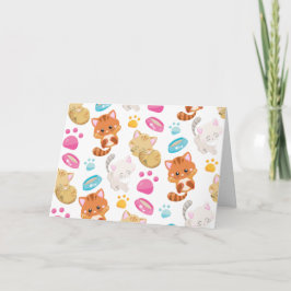 Mönster, katter, gräddkatter, Kattunge, kattungar, Kort