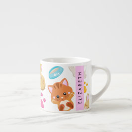 Mönster, katter, gräddkatter, Kattunge, Tassar, di Espressomugg