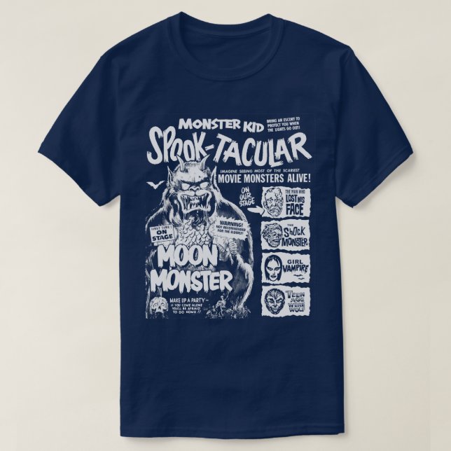 Monster Kid SpookTacular retro-pook-design T Shirt (Design framsida)