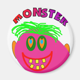 Monster Kids presenterar "Rosa Monster Art" Magnet