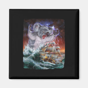 Monster Koala som Kraken attackerar en Krig-Frakt Magnet