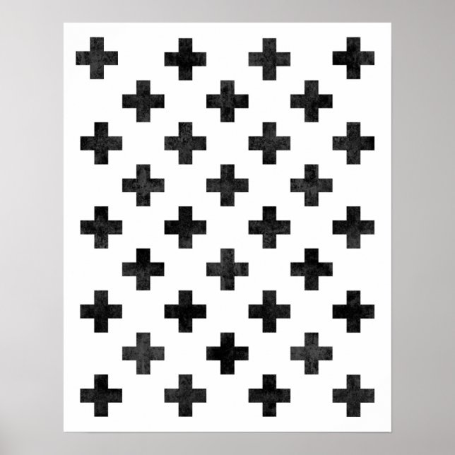 Mönster-konstverket i kor i Schweiz Modern minimal Poster (Framsidan)